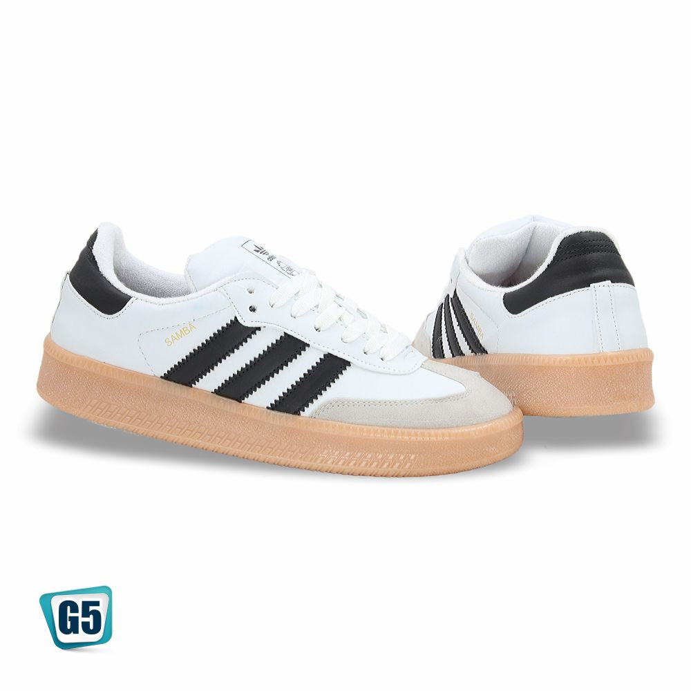 CALZADO URBANO REPLICA SAMBA COLOR BLANCO NEGRO