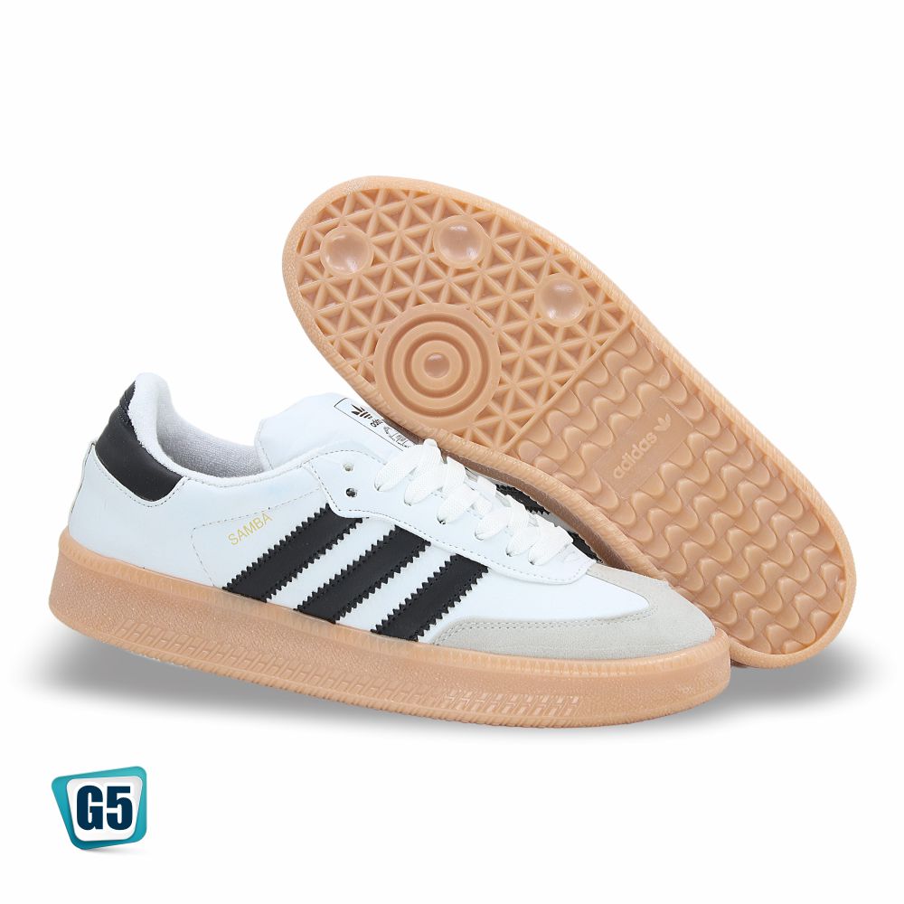 CALZADO URBANO REPLICA SAMBA COLOR BLANCO NEGRO