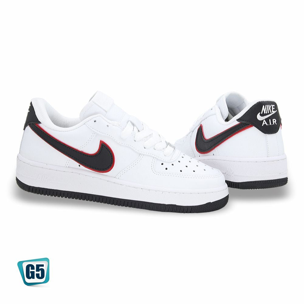 CALZADO URBANO MOD. AF1MA COLOR BLANCO/NEGRO/ROJO