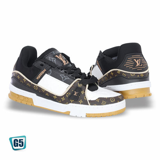 CALZADO URBANO G545, ESTILO TRAINER, COLOR BCO CAFE, CORRIDA 25 - 28.5.