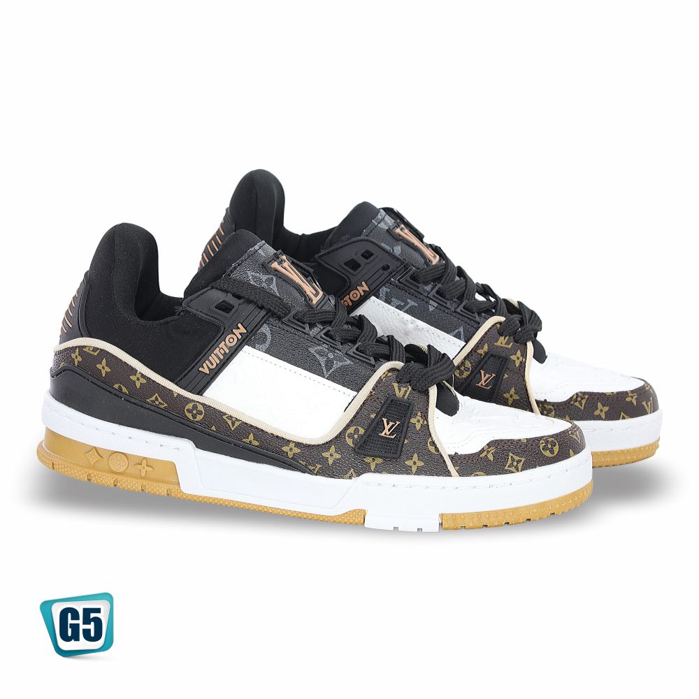 CALZADO URBANO G545, ESTILO TRAINER, COLOR BCO CAFE, CORRIDA 25 - 28.5.