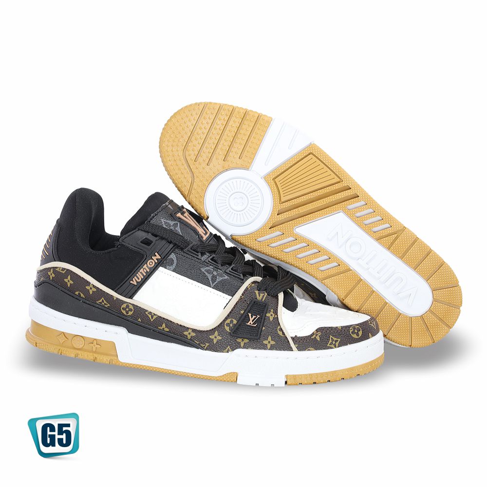 CALZADO URBANO G545, ESTILO TRAINER, COLOR BCO CAFE, CORRIDA 25 - 28.5.