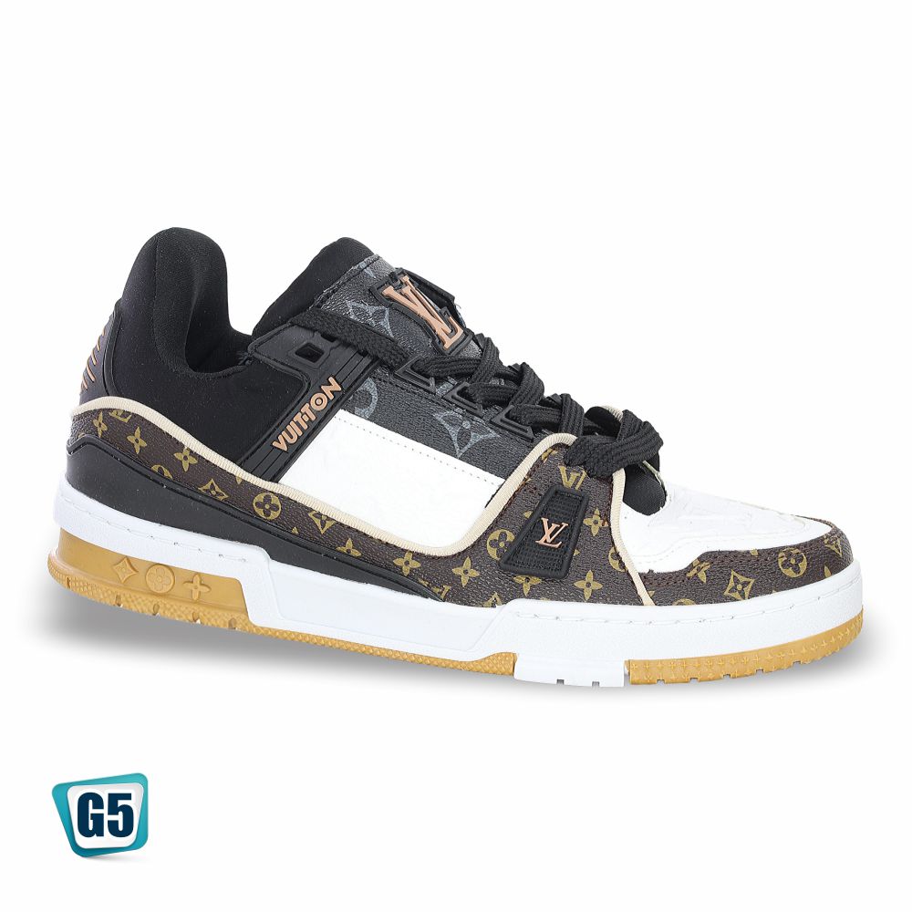 CALZADO URBANO G545, ESTILO TRAINER, COLOR BCO CAFE, CORRIDA 25 - 28.5.