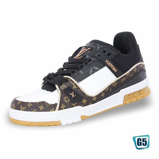 CALZADO URBANO G545, ESTILO TRAINER, COLOR BCO CAFE, CORRIDA 25 - 28.5.