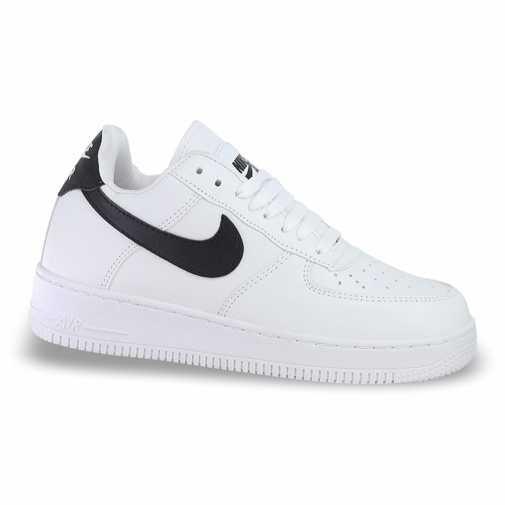 CALZADO URBANO, L20-1, AIR FORCE 1, ESTILO 1600G, COLOR BLANCO NEGRO.
