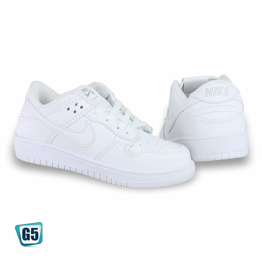 CALZADO URBANO, G520, KID´S, AIR FORC 1, ESTILO 6000G, COLOR BLANCO TOTAL.