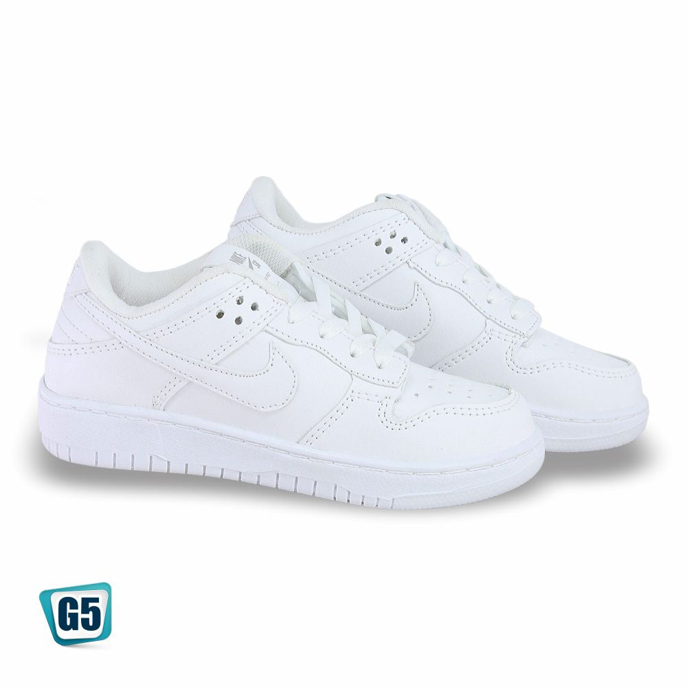 CALZADO URBANO, G520, KID´S, AIR FORC 1, ESTILO 6000G, COLOR BLANCO TOTAL.