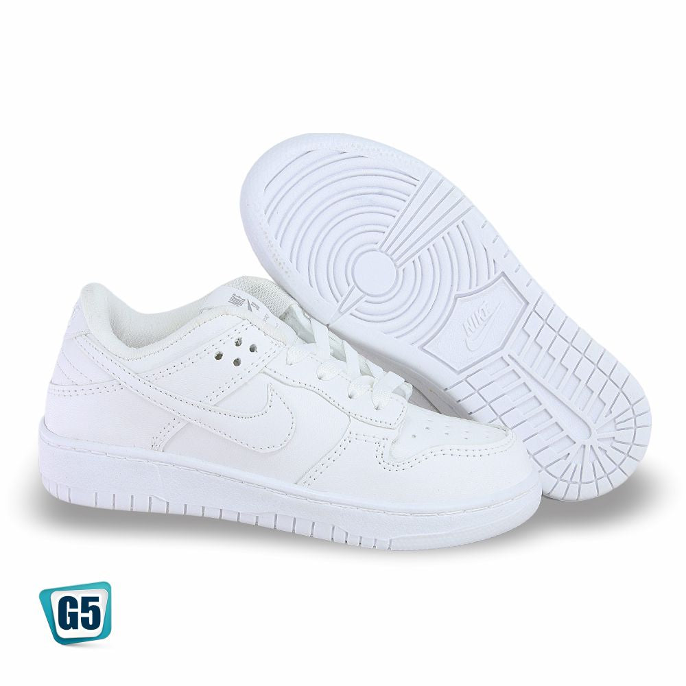 CALZADO URBANO, G520, KID´S, AIR FORC 1, ESTILO 6000G, COLOR BLANCO TOTAL.