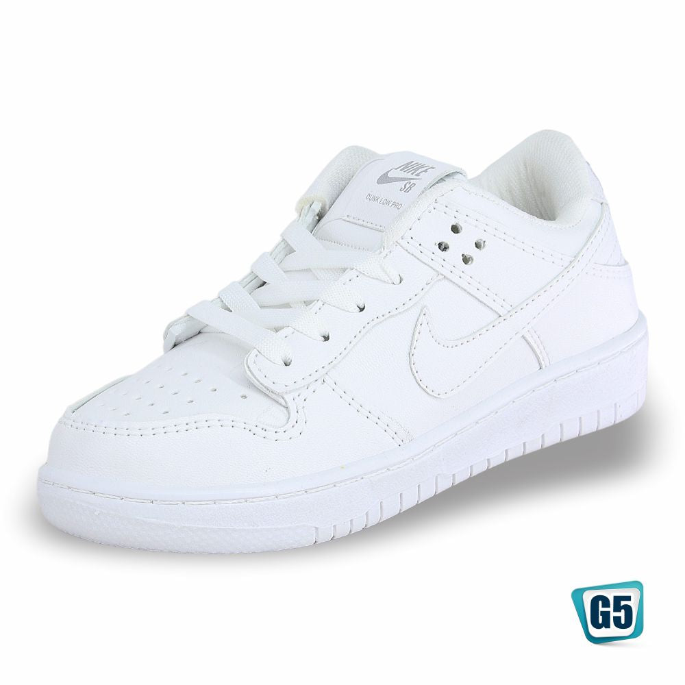 CALZADO URBANO, G520, KID´S, AIR FORC 1, ESTILO 6000G, COLOR BLANCO TOTAL.