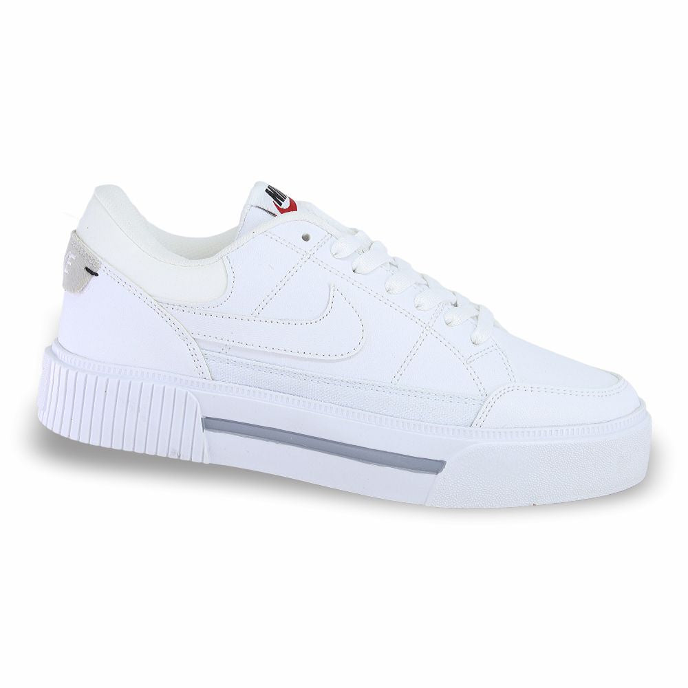 CALZADO URBANO, L20-1, NIKE COURT LEGACY LIFT, ESTILO 540G, COLOR BLANCO BLANCO.