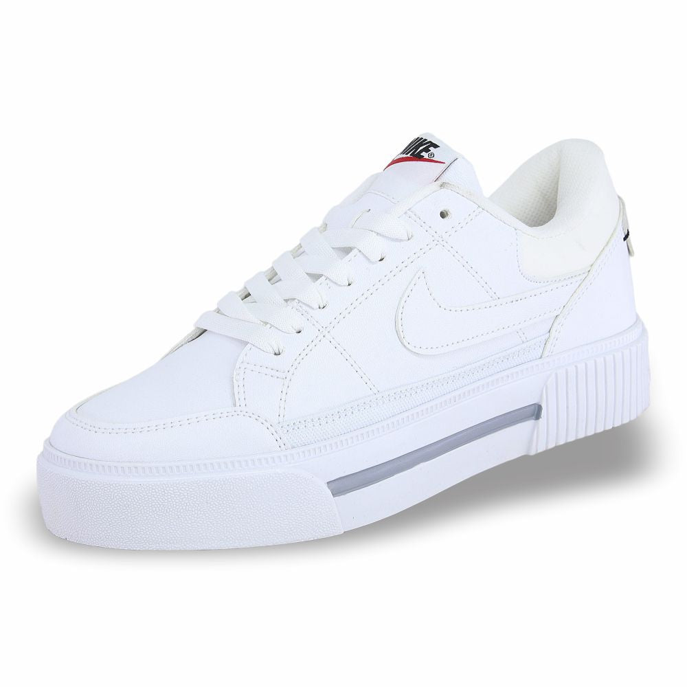 CALZADO URBANO, L20-1, NIKE COURT LEGACY LIFT, ESTILO 540G, COLOR BLANCO BLANCO.