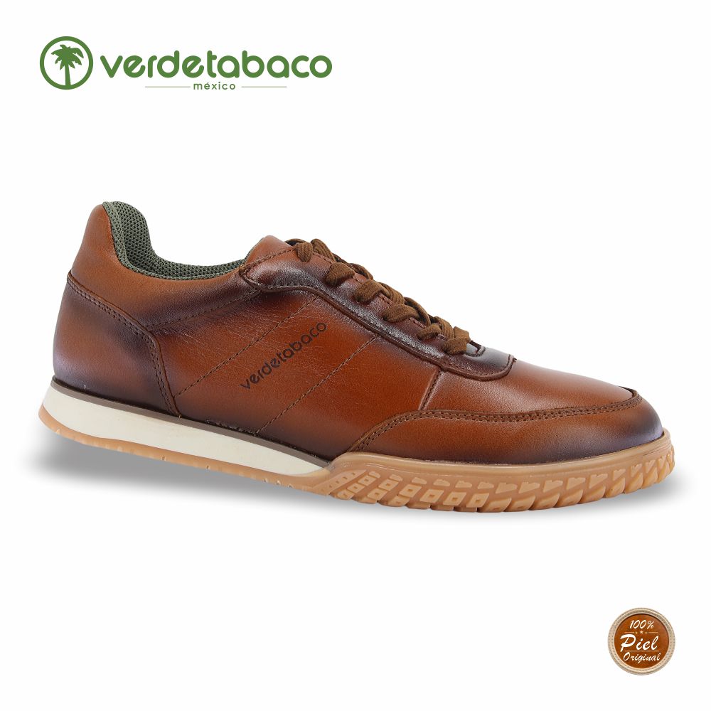 VERDE TABACO, CHOCLO CONFORD PARA CABALLERO, ESTILO 1322, COLOR MIEL.