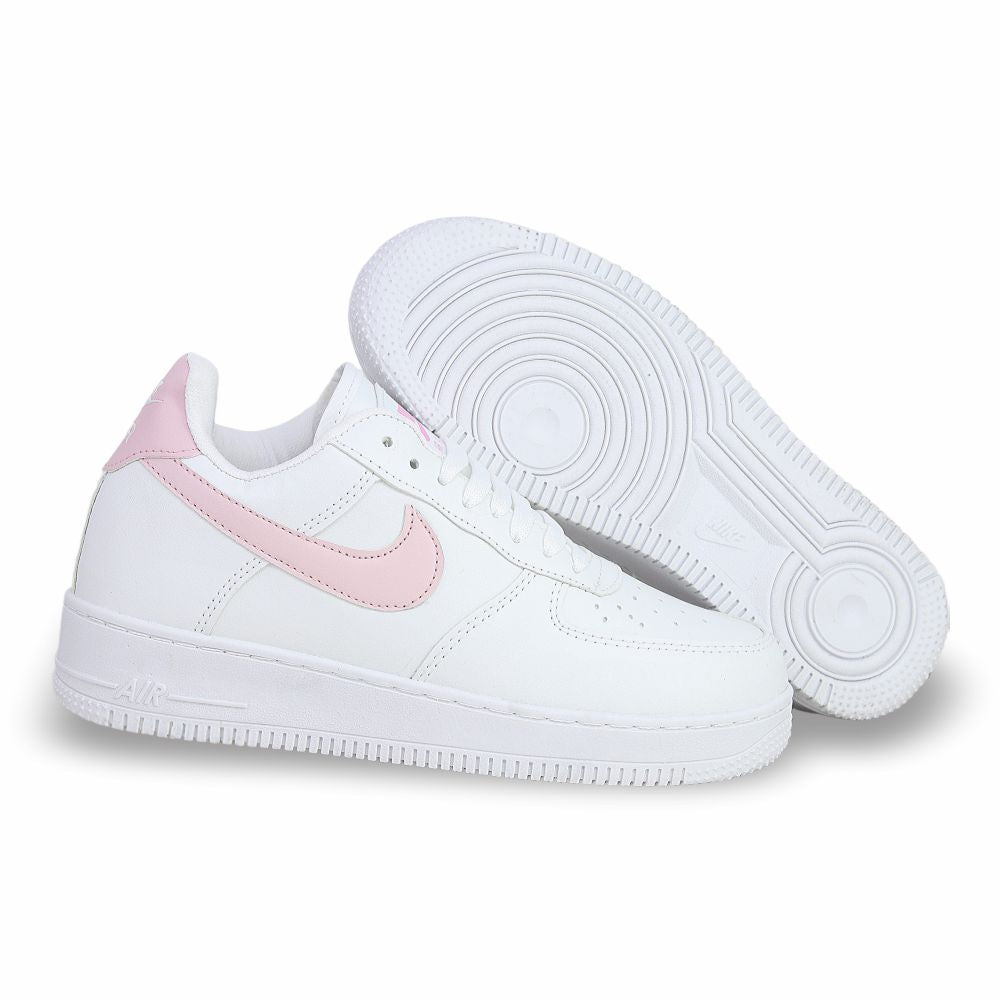 CALZADO URBANO, L20-1, AIR FORCE 1, ESTILO 1600G, COLOR BLANCO ROSA.
