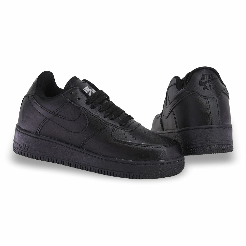 CALZADO URBANO, L20-1, AIR FORCE 1, ESTILO 1600G, COLOR NEGRO NEGRO.