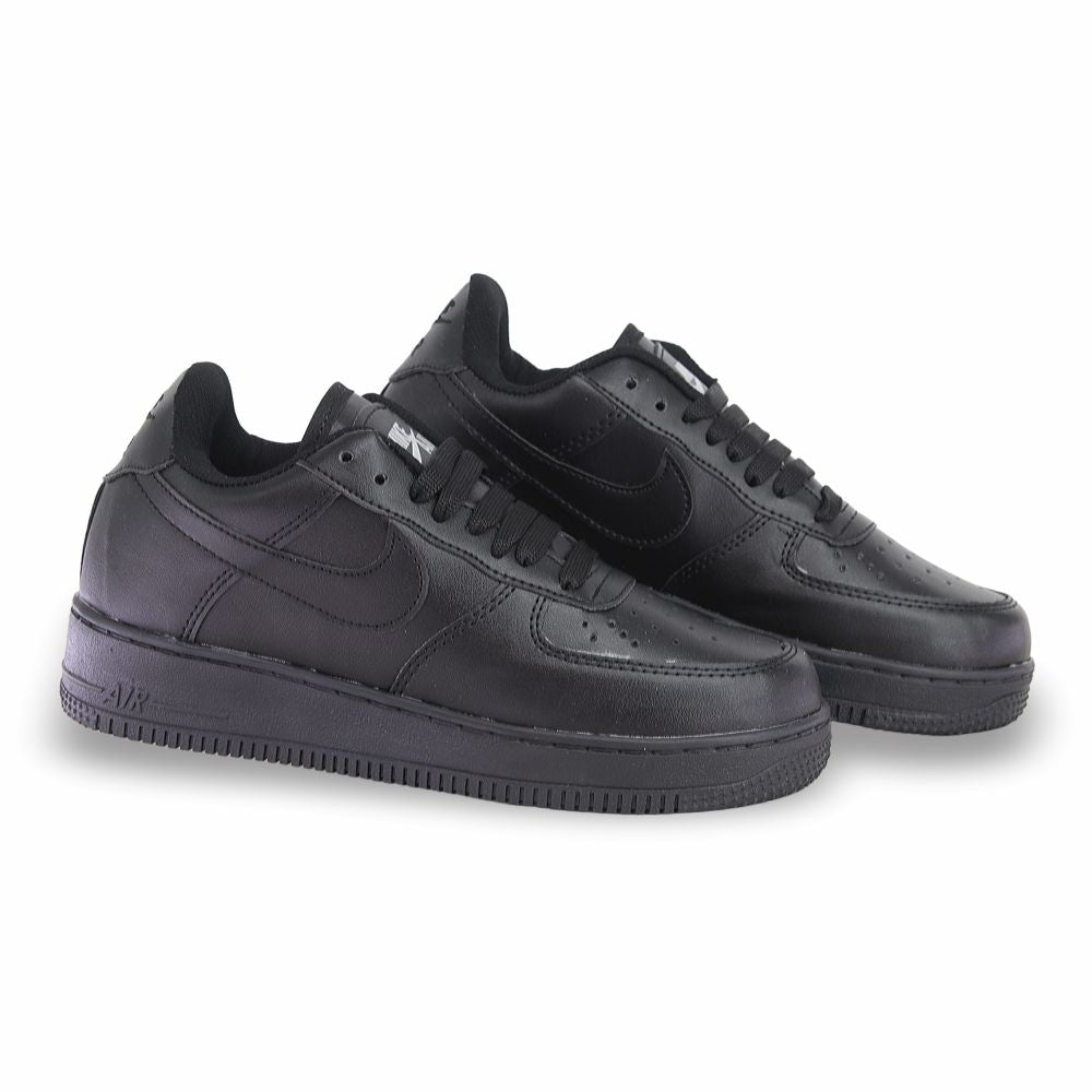 CALZADO URBANO, L20-1, AIR FORCE 1, ESTILO 1600G, COLOR NEGRO NEGRO.