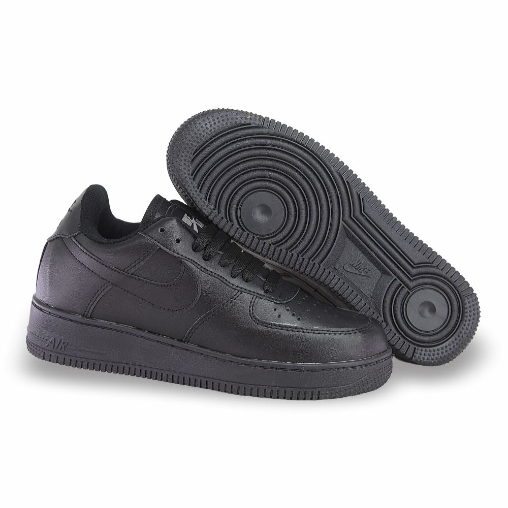 CALZADO URBANO, L20-1, AIR FORCE 1, ESTILO 1600G, COLOR NEGRO NEGRO.