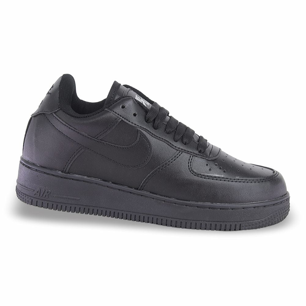 CALZADO URBANO, L20-1, AIR FORCE 1, ESTILO 1600G, COLOR NEGRO NEGRO.
