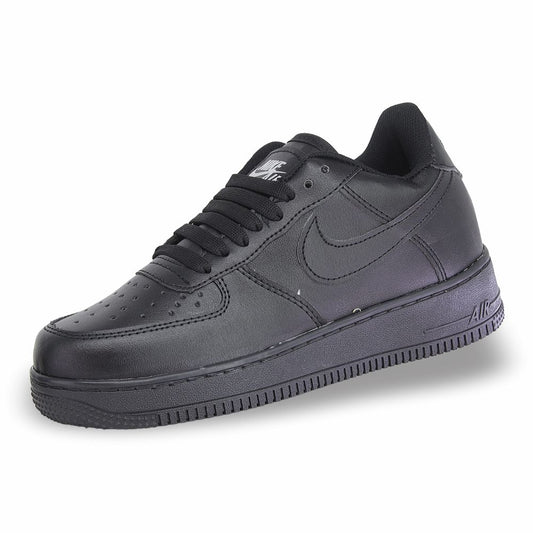 CALZADO URBANO, L20-1, AIR FORCE 1, ESTILO 1600G, COLOR NEGRO NEGRO.