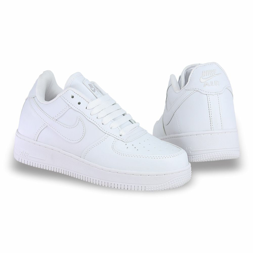 CALZADO URBANO, L20-1, AIR FORCE 1, ESTILO 1600G, COLOR BLANCO BLANCO.