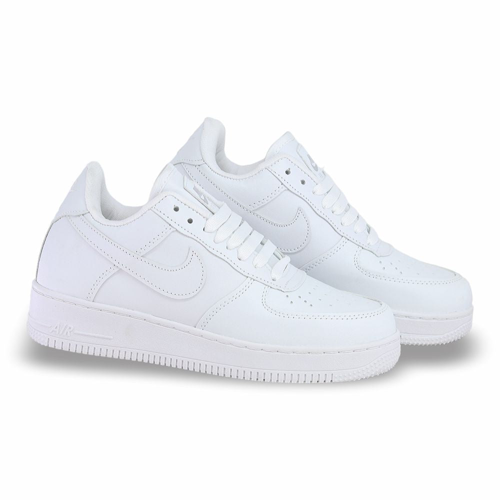 CALZADO URBANO, L20-1, AIR FORCE 1, ESTILO 1600G, COLOR BLANCO BLANCO.