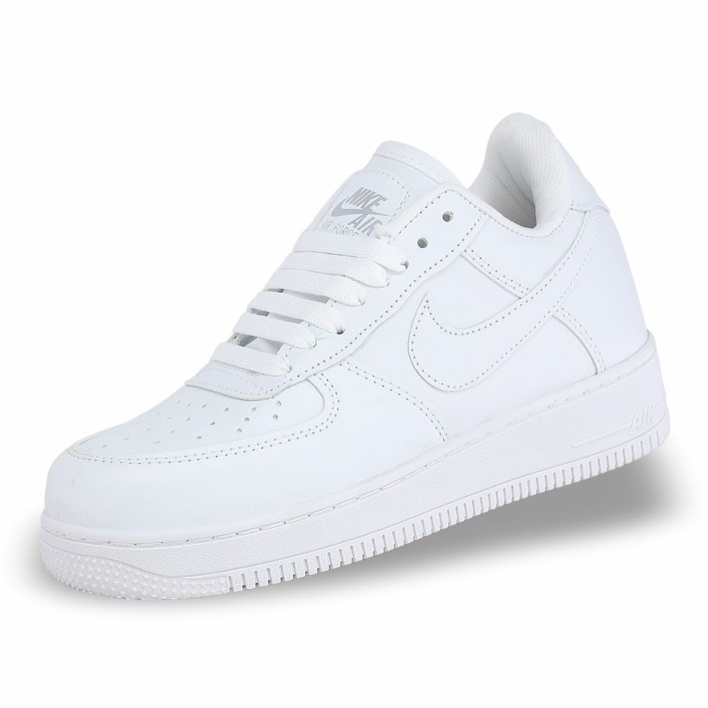 CALZADO URBANO, L20-1, AIR FORCE 1, ESTILO 1600G, COLOR BLANCO BLANCO.