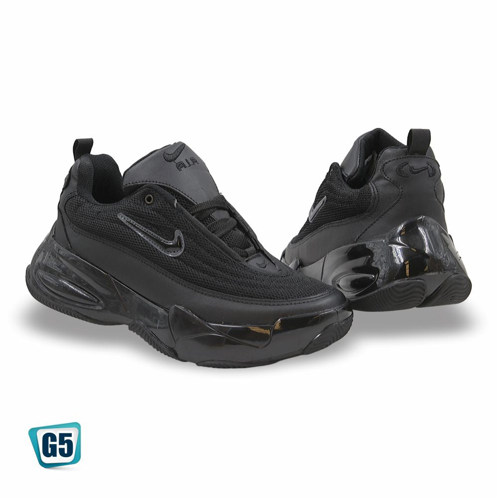 CALZADO DEPORTIVO CASUAL, G520, NIKE AIR MAX, ESTILO 2532H, COLOR NEGRO TOTAL.