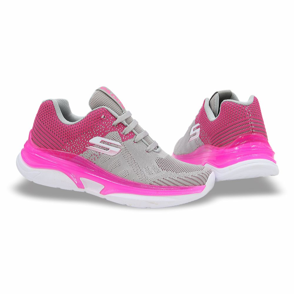 Tenis Deportivo Light mod. 1250 Color Gris Fiusha