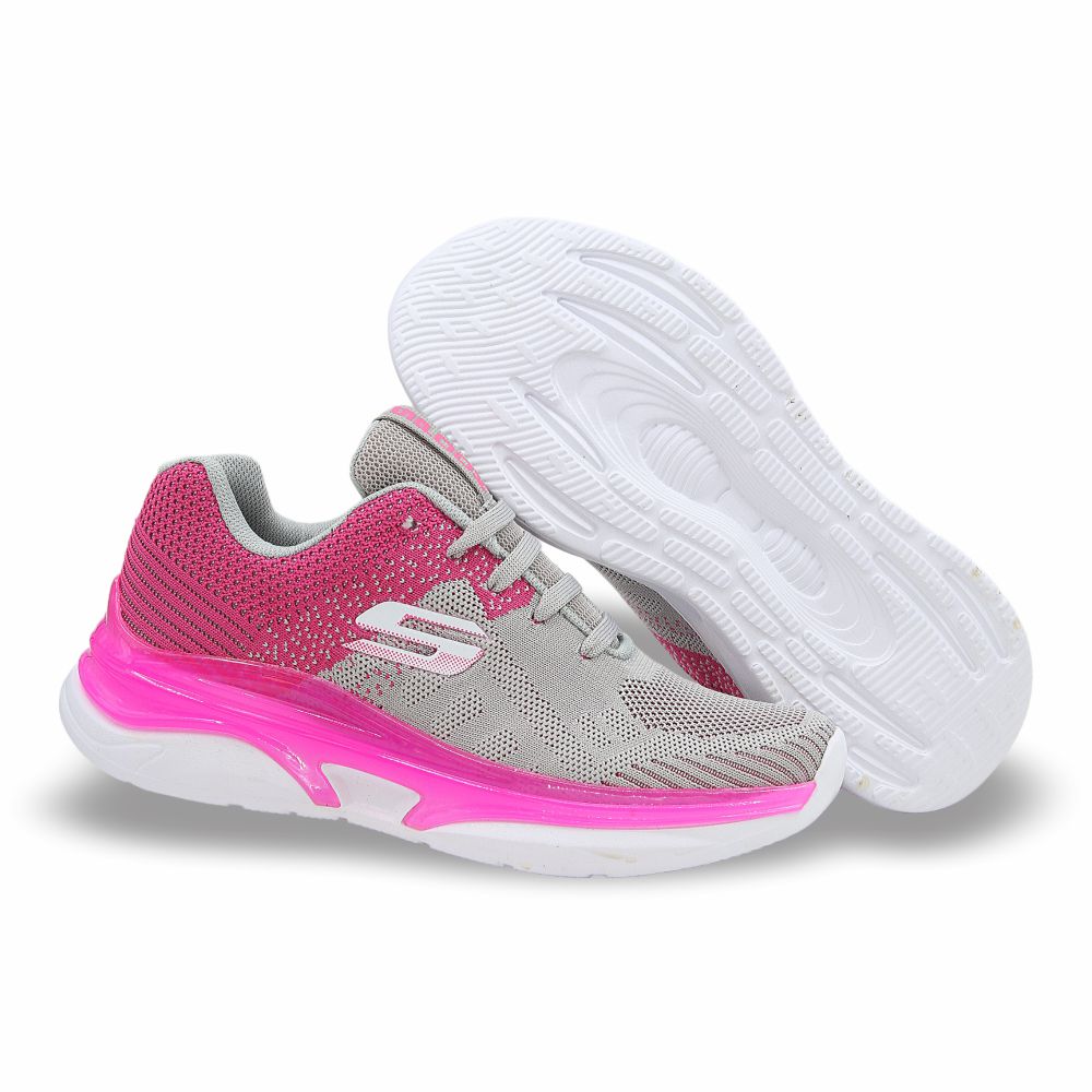 Tenis Deportivo Light mod. 1250 Color Gris Fiusha