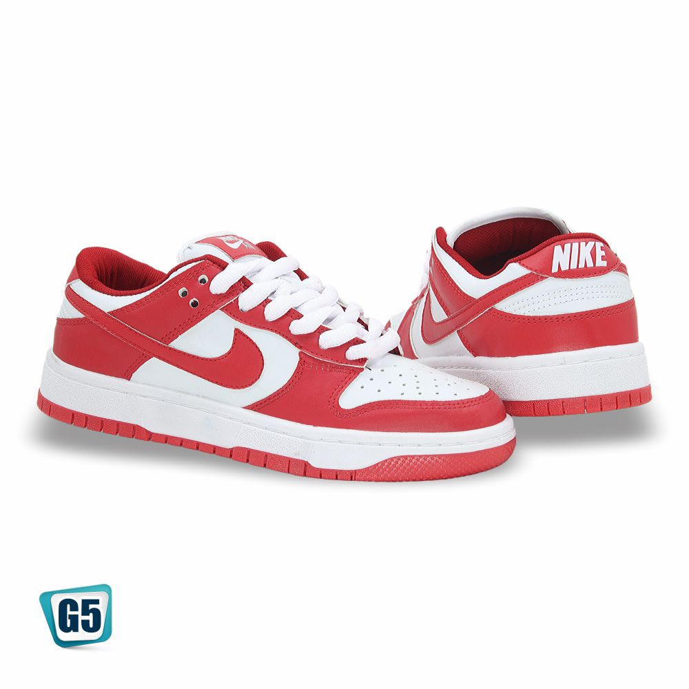 CALZADO URBANO REPLICA NIK DUNK G1 COLOR BLANCO ROJO