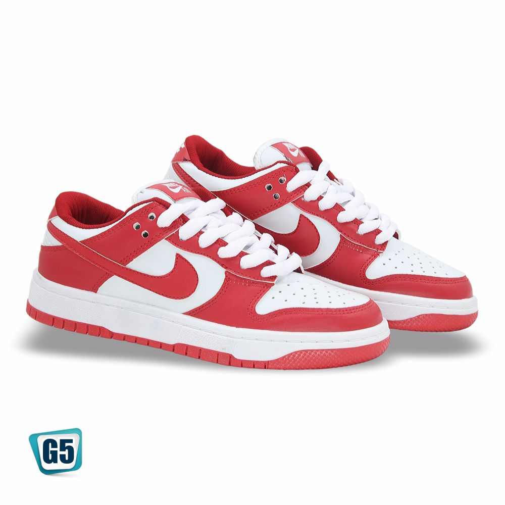 CALZADO URBANO REPLICA NIK DUNK G1 COLOR BLANCO ROJO