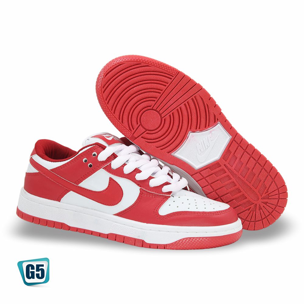 CALZADO URBANO REPLICA NIK DUNK G1 COLOR BLANCO ROJO