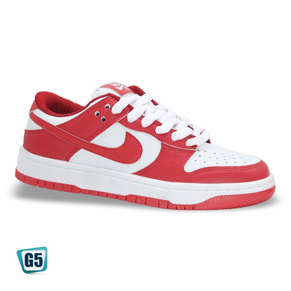 CALZADO URBANO REPLICA NIK DUNK G1 COLOR BLANCO ROJO