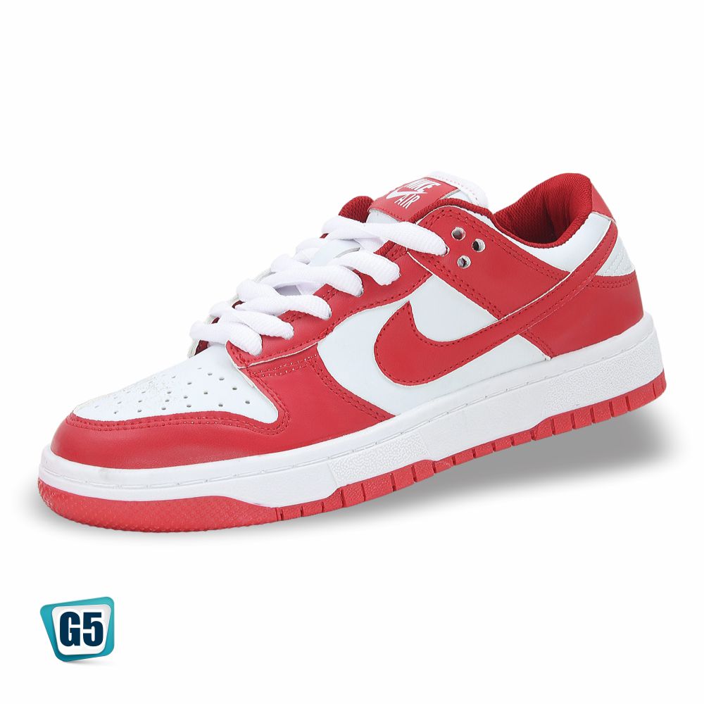 CALZADO URBANO REPLICA NIK DUNK G1 COLOR BLANCO ROJO