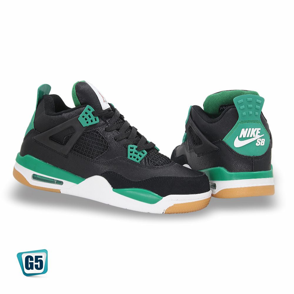 CALZADO URBANO REPLICA AIR JORDAN MOD. R4YM COLOR BLACK GREEN