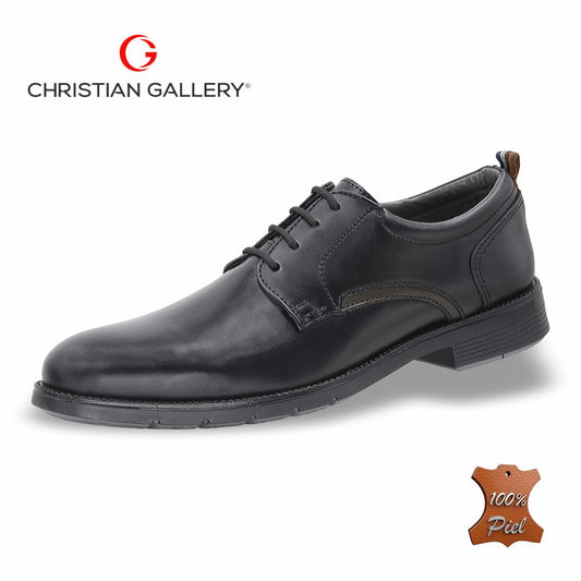 Zapato Formal de Piel mod. 5901-2 color Negro
