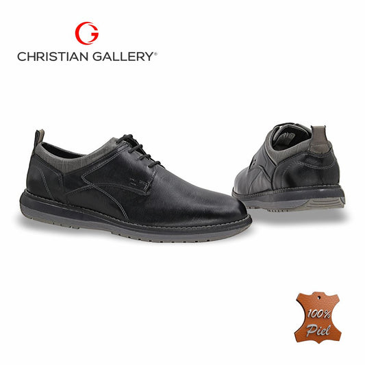 Zapato Formal de Piel mod. 6202-2 color Negro