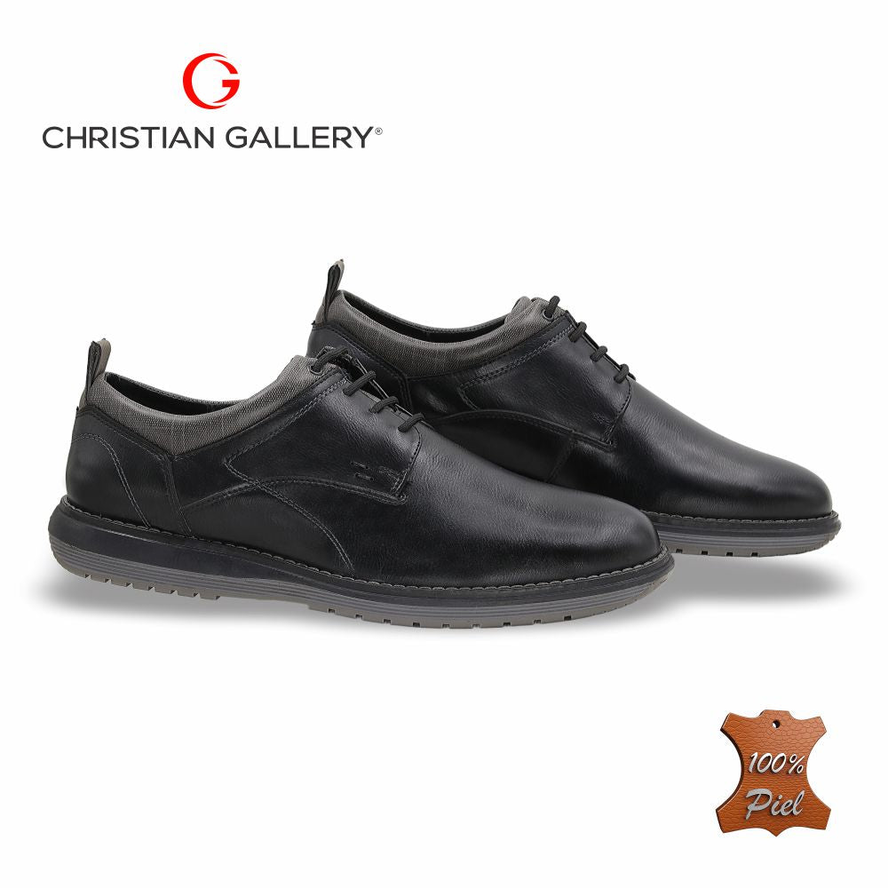 Zapato Formal de Piel mod. 6202-2 color Negro