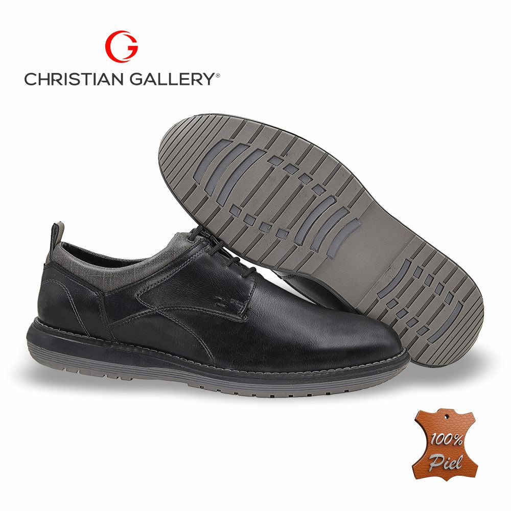 Zapato Formal de Piel mod. 6202-2 color Negro